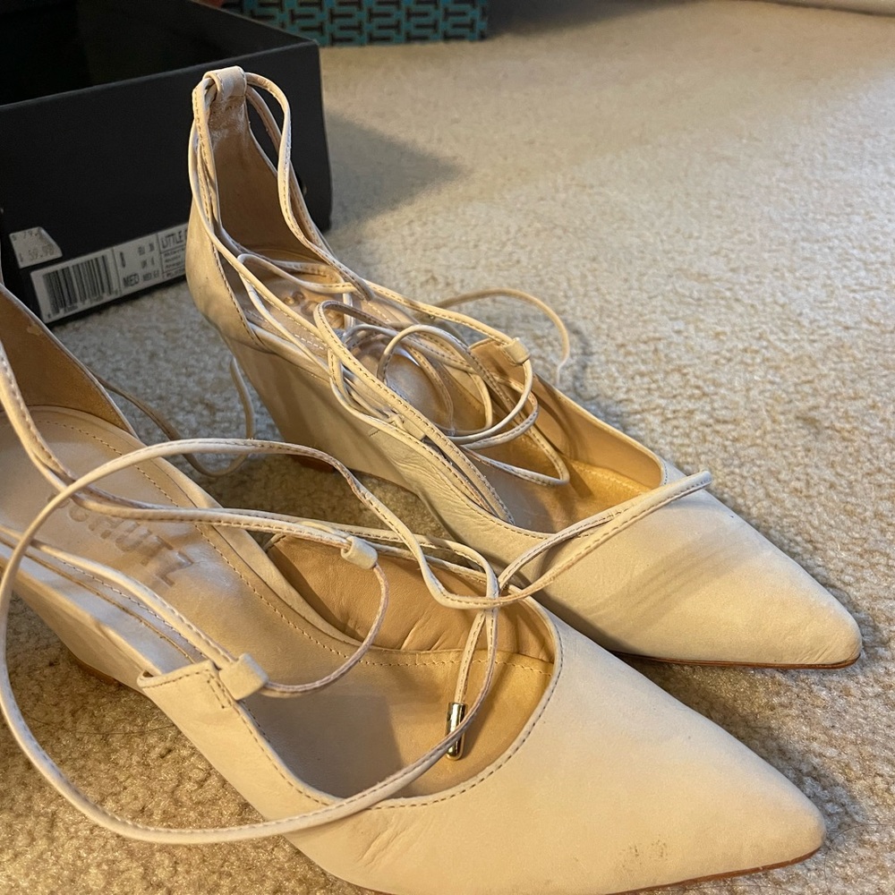 Schutz lace up heels brand new fechado salto alto